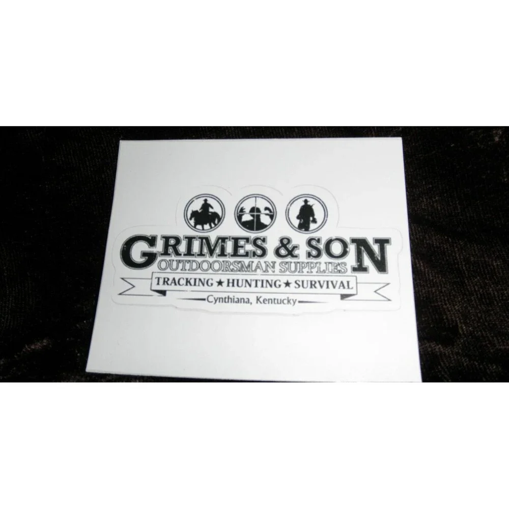 THE WALKING DEAD WINDOW STICKER DECAL GRIMES & SON KENTUCKY (3.11